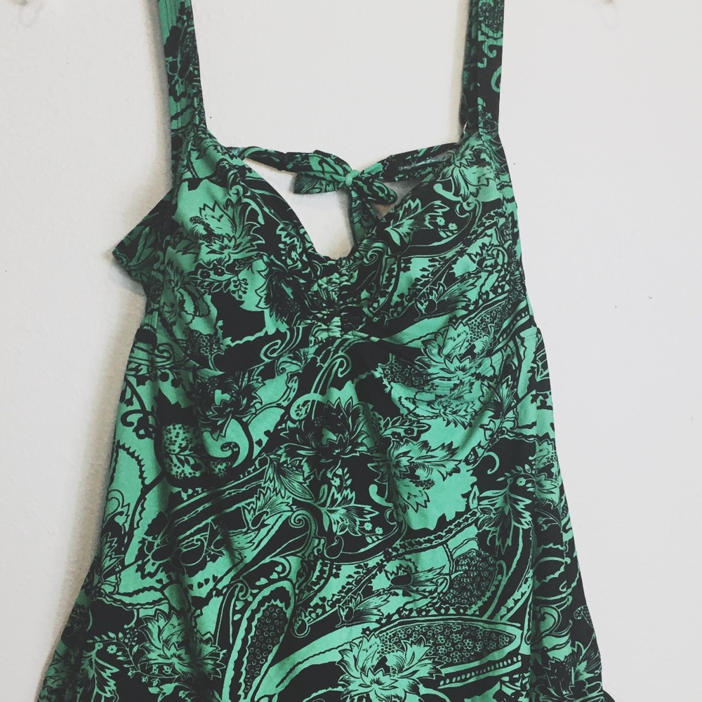 Two Piece Swim Suit w/boy shorts & bikini bottom